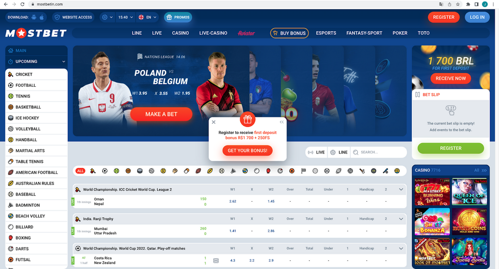 Esports sázení s Mostbet